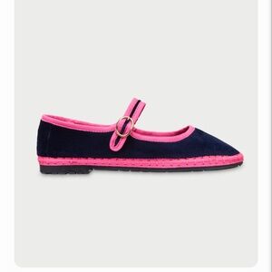 Flabelu's Navy and Pink Mary Jane Shoes